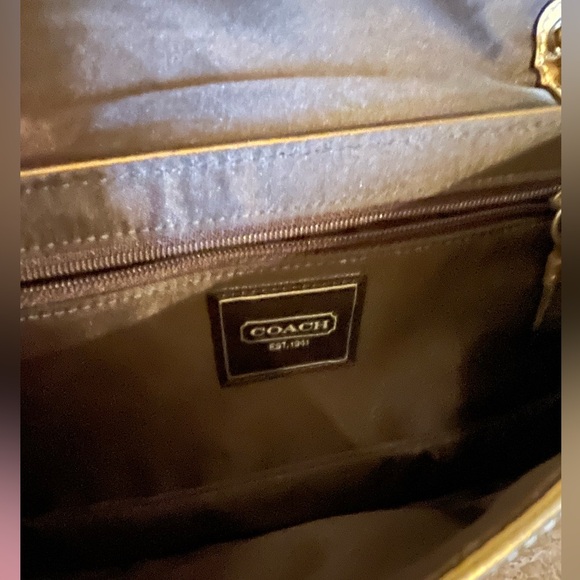 COACH Vintage 65th Anniversary Madison Stripe Flap Shoulder Bag No. 10465 - Picture 12 of 17